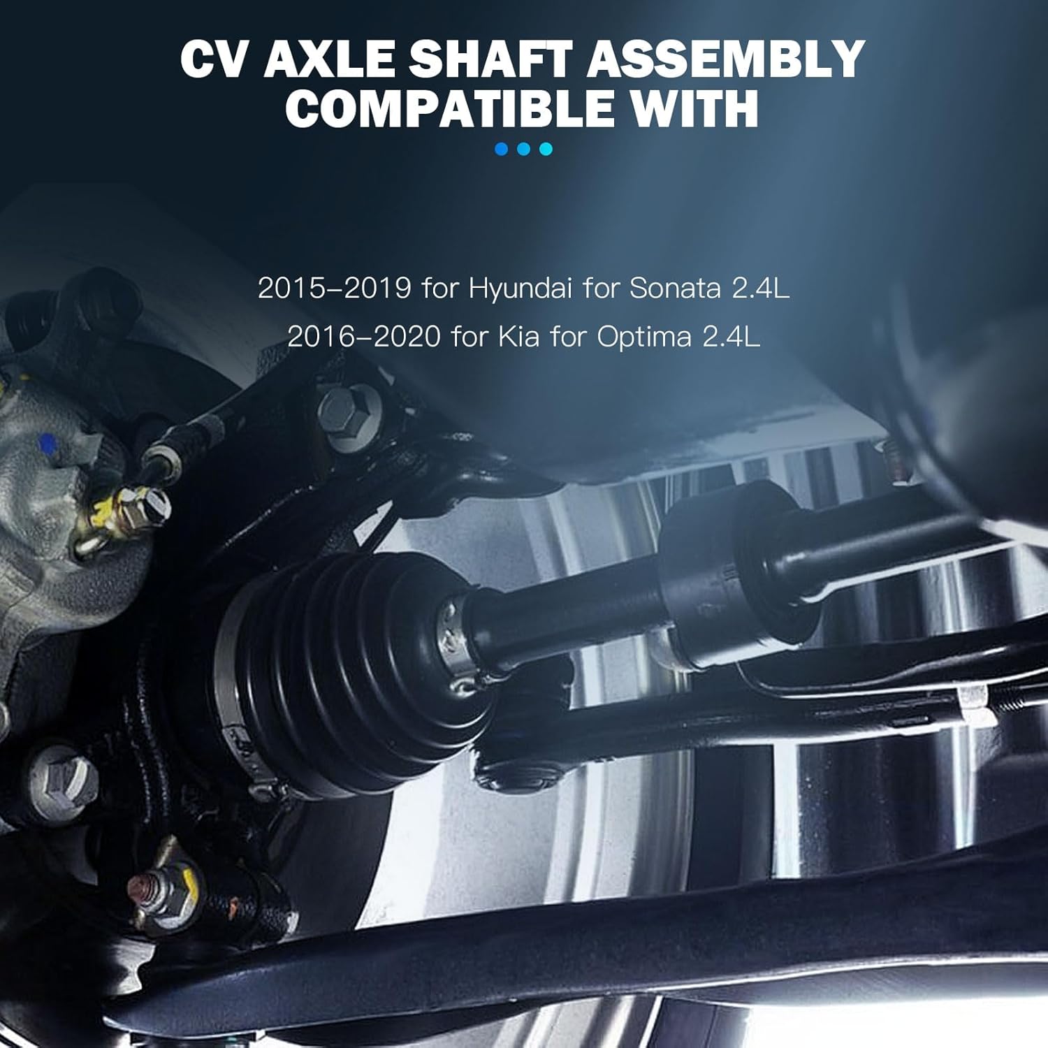 Front Left CV Axle Shaft Assembly - Axle Shaft Assembly Compatible With 2015-2019 for Hyundai Sonata 2.4L GAS 2016-2020 for Kia Optima 2.4L GAS CV AXLE OE 49500C2210 66-3829 60-3829 663829 603829