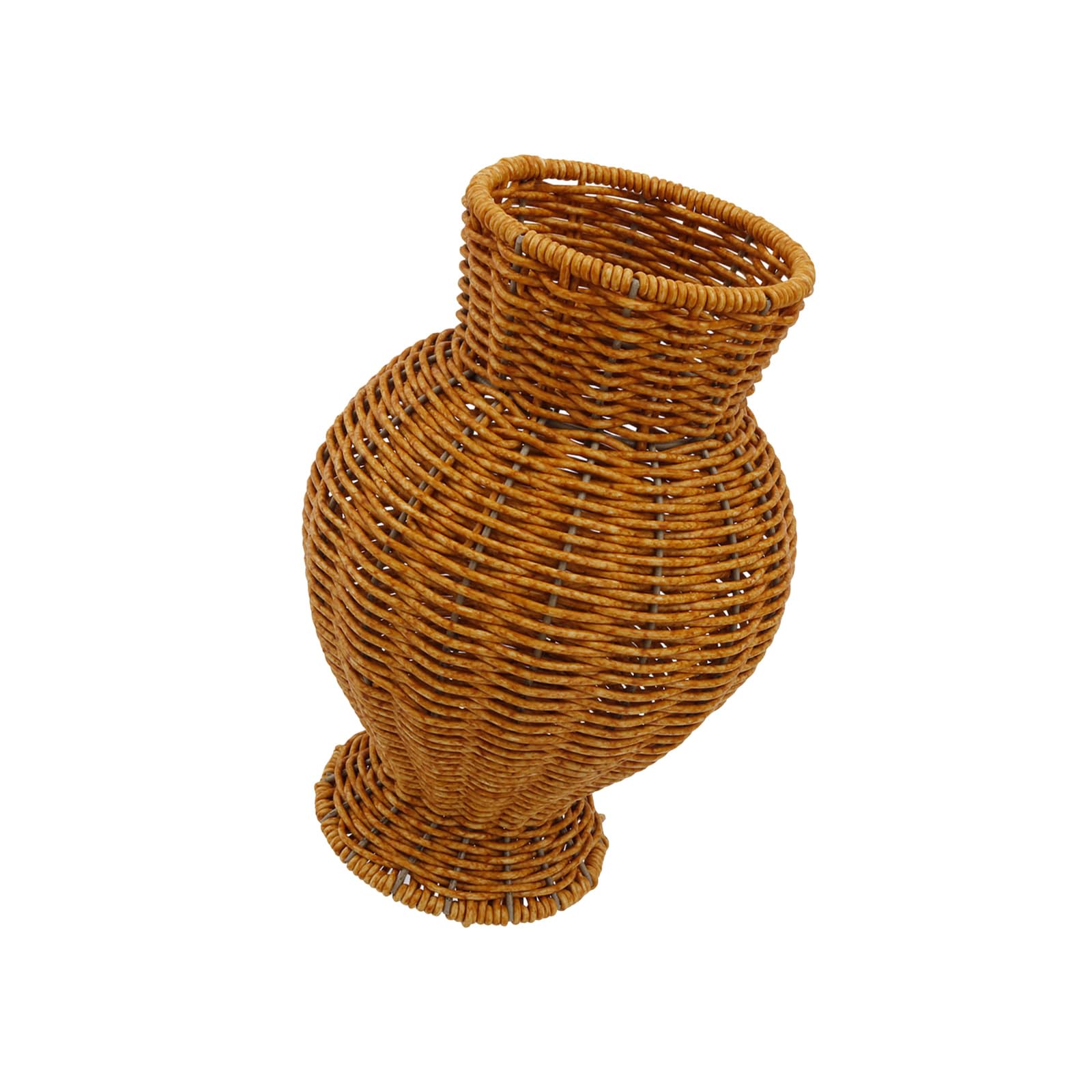 Elnwnnkc Natural Look Wicker Vase 18x25cm Fashion Decorative Jar Great for Wedding or Party Centerpieces in Two Color Option Simple Jar