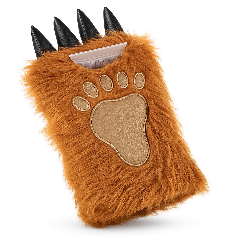 Massive Bigfoot - Rascador de Hielo de Mano de Piel sintética con rascador de Hielo Integrado, Agarre de Espuma, removedor de Nieve y Hielo para Coches, Camiones, SUV