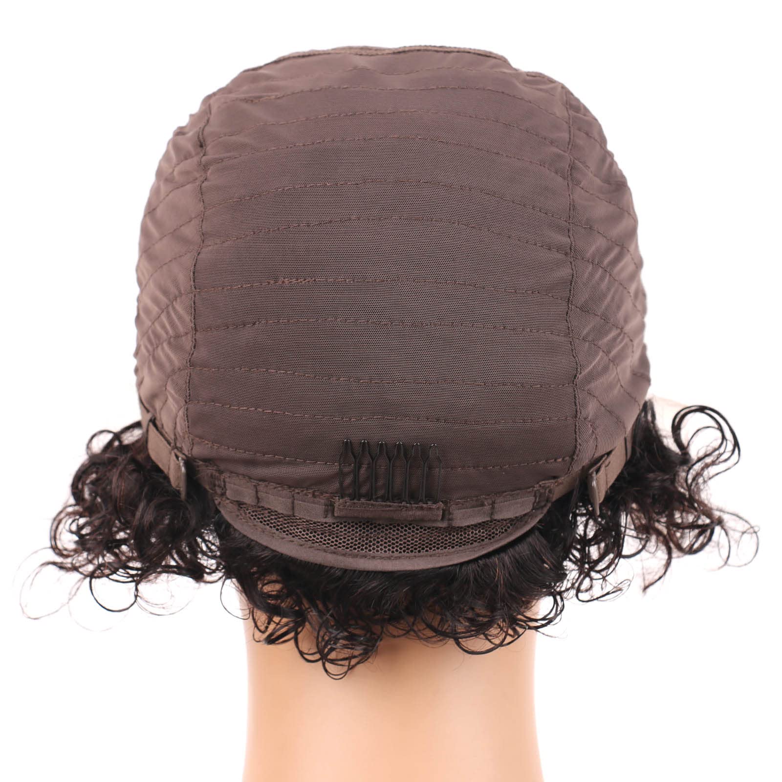 Huarisi Short Pixie Cut Curly Wigs for Black Women Human Hair 6 Inch 13x1 Transparent Lace Front Wig Remy Brazilian Hair Natural Color No Bangs Bouncy Curls