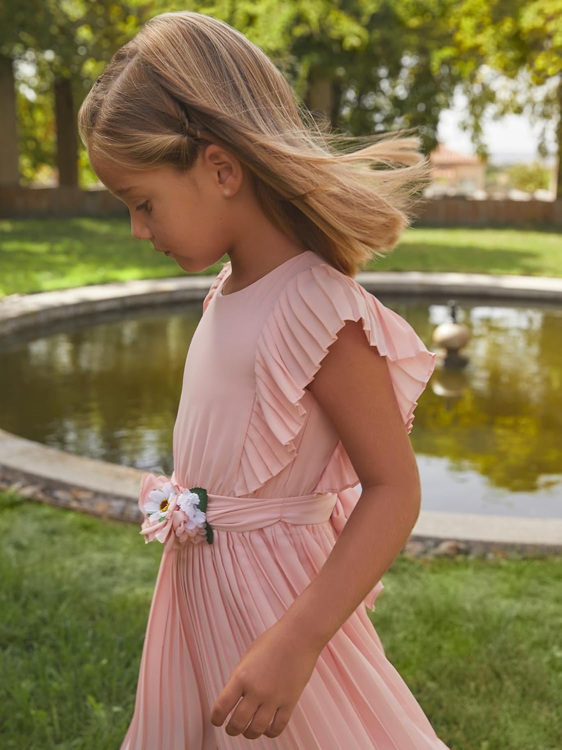 Abel & Lula Chiffon jumpsuit for Girls Rose
