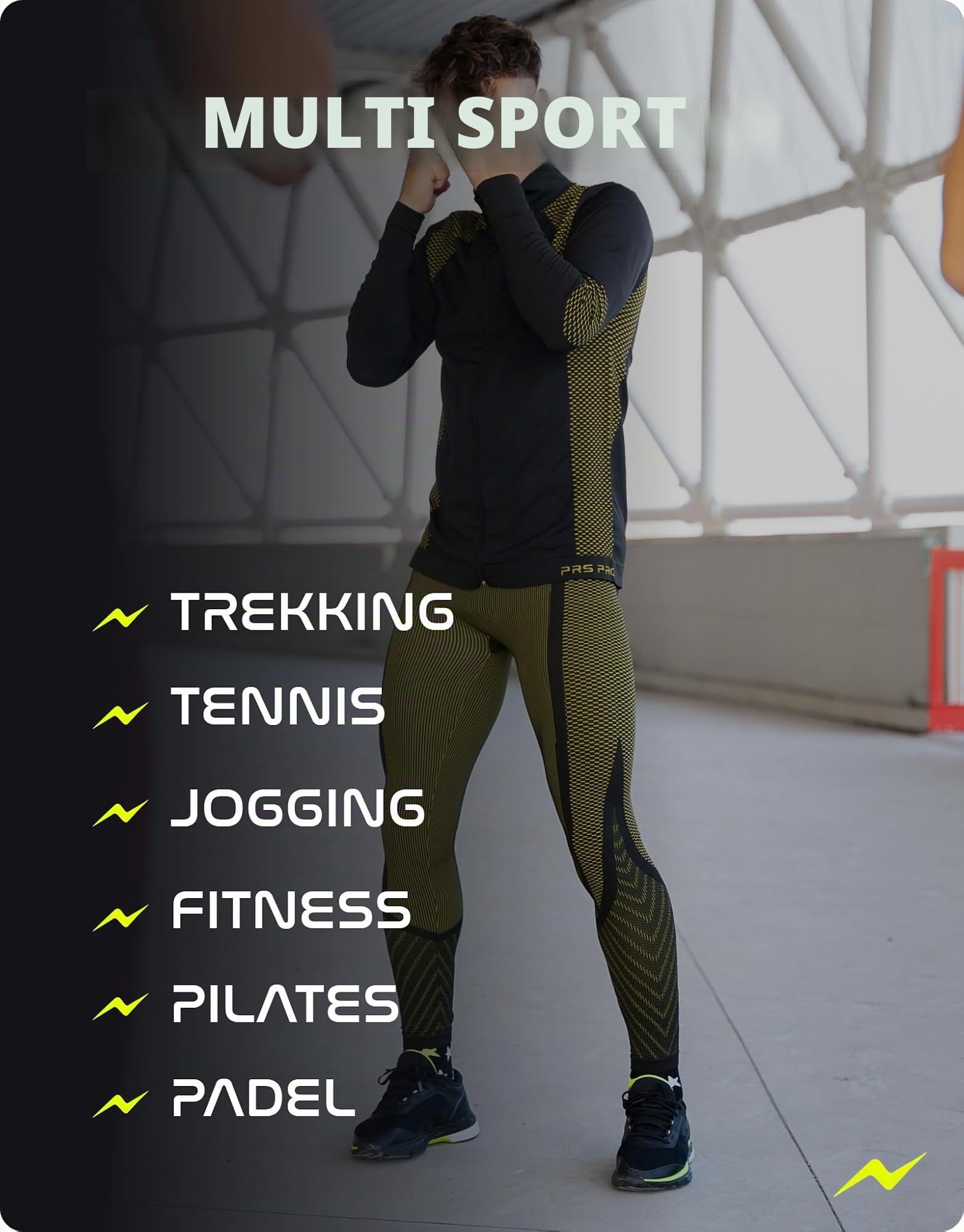 PRS Pantaloni Termici Uomo Elasticizzati - Calzamaglia Termica Uomo - Abbigliamento Uomo - Leggins Termici per Running, Palestra, Sport