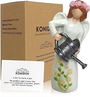 Gardening Gifts for Women, Garden Angel Gift for Gardener, Mom, Sister, Sculpted Hand-Painted Angel Figurine Christmas Ornament