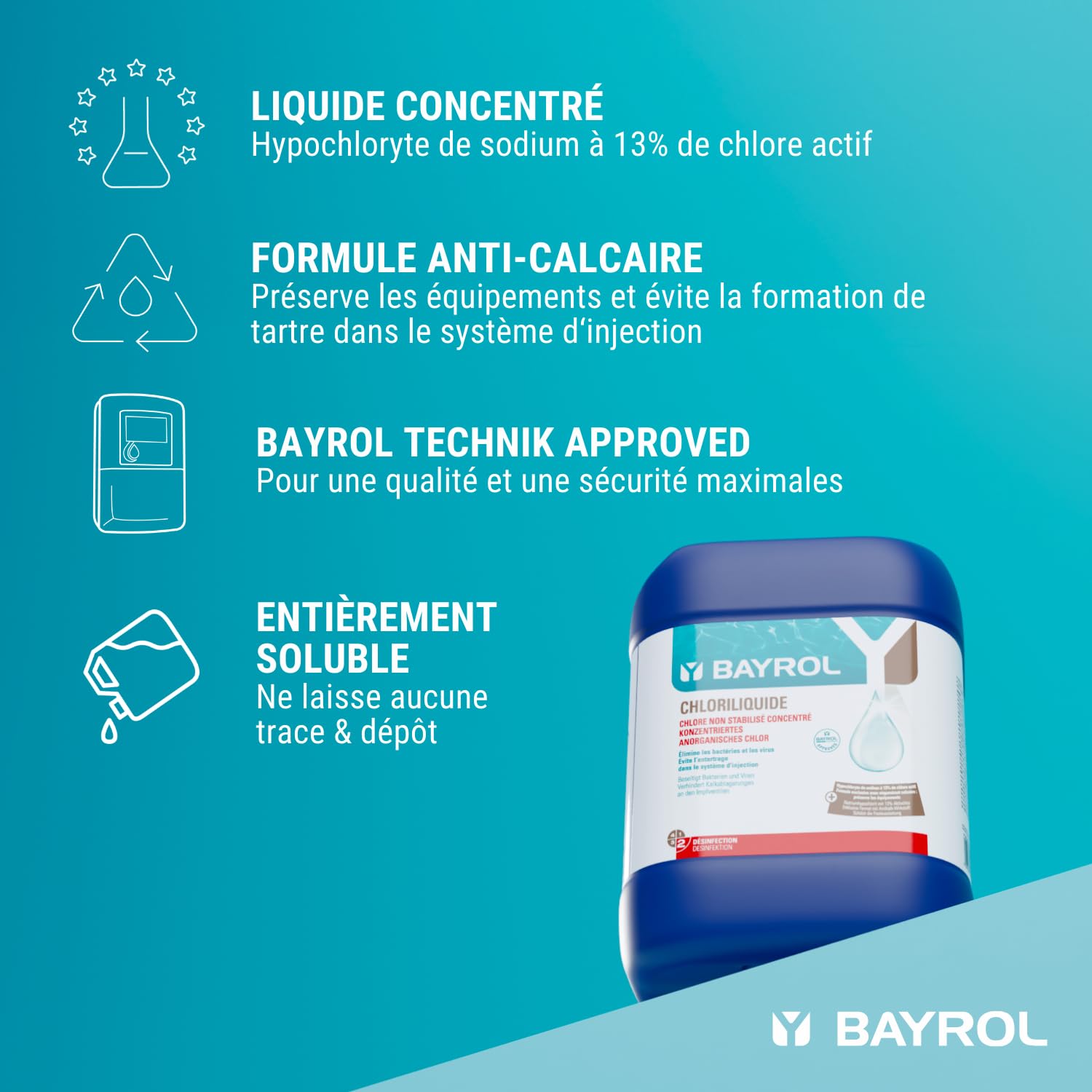 Chloriliquide 20 L Bayrol Chlore Liquide