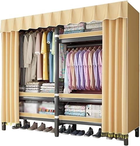 Miniatura 14 de large closets Foldable Wardrobe Closet Steel Large Closet 130cm/150cm/180cm Clothes Closet for Bedroom Hanging Fashion Portable Closet Space-saving