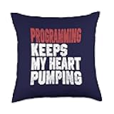 Programming Keeps My Heart Pumping Software Developer Women Throw Pillow