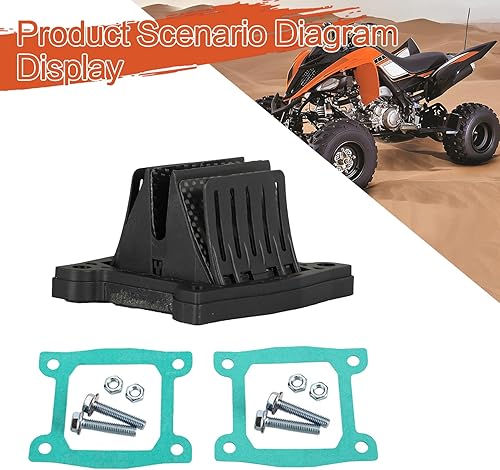 Miniatura 4 de labwork Válvula de lengüeta de admisión de fibra de carbono de repuesto para Yamaha Blaster 200 YFS200 Bike ATV 1988-2006