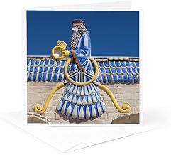 3dRose, Central Persia, Yazd, Ateshkadeh, Zoroastrian Fire Temple, Exterior, 1 Greeting Card with envelope
