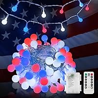 Vista 18 de Suddus Cadena de Luces de Globo para Dormitorio, 100 Luces de Hada Alimentadas por Batería LED, Luces de Cadena de Interior para Aula, Patio