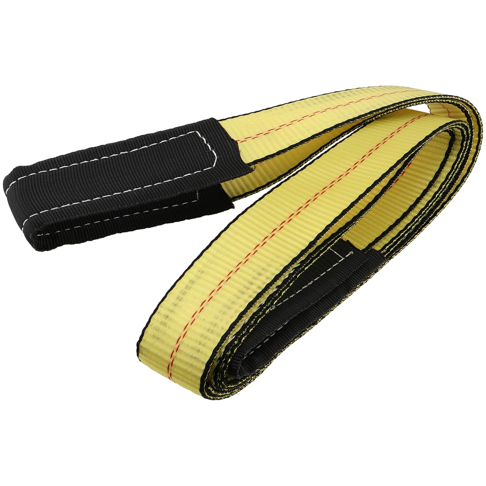 Lot de 4 sangles de levage robustes – 1,8 m x 5 cm, charge maximale de 4 263,8 kg, sangle jaune pour cargaison, sangle à boucle plate