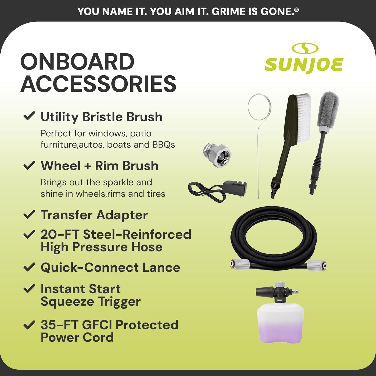 Sun Joe SPX3000-XT1 XTREAM 2,500 PSI Pressure Washer with 14.9A Motor, Includes 4 Quick-Connect Nozzles, High-Pressure Hose, Garden Hose Adapter, and 35-Foot Power Cord