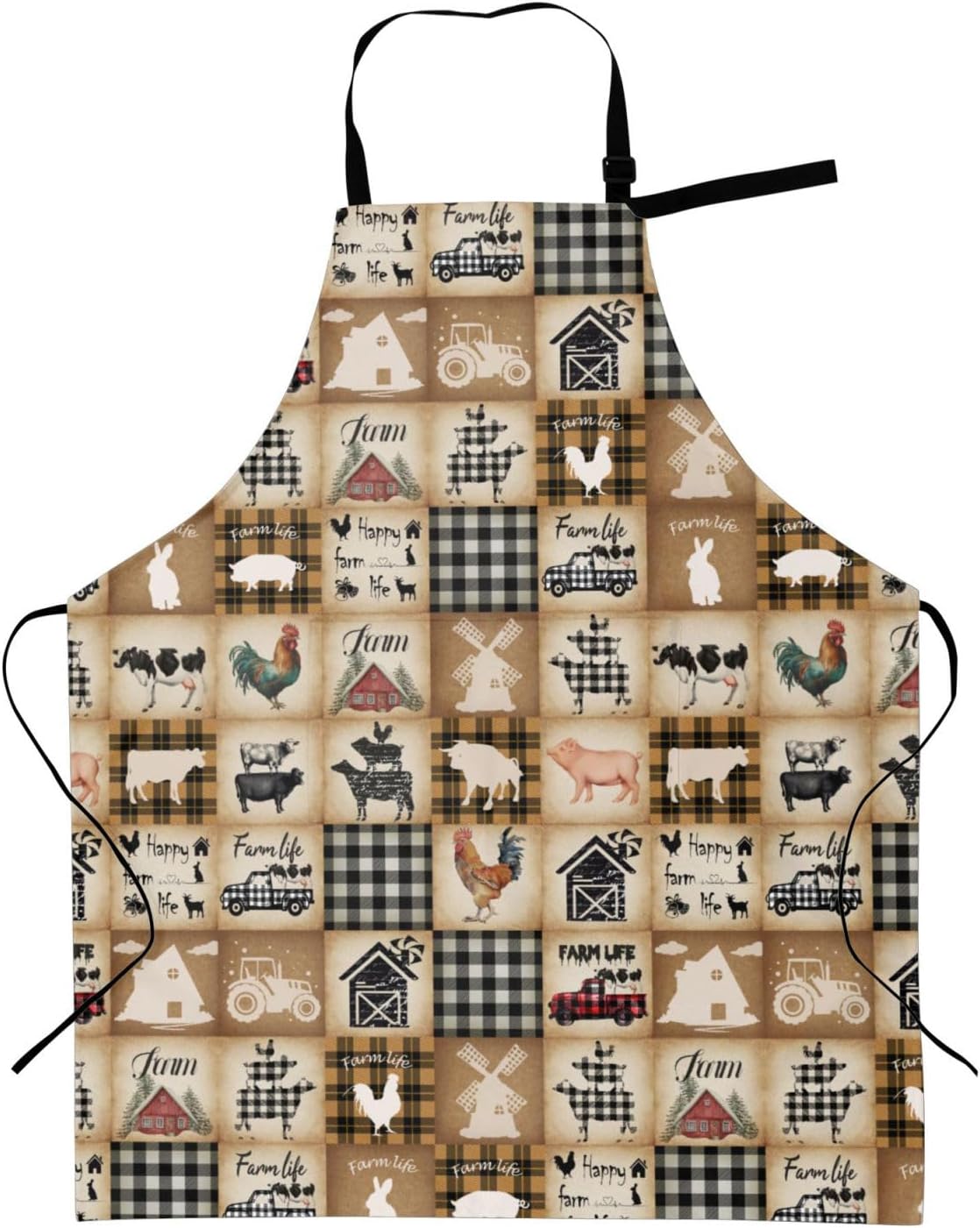 Funny Animal Apron with 2 Pockets Waterproof for Men Women Kitchen Garden Decor