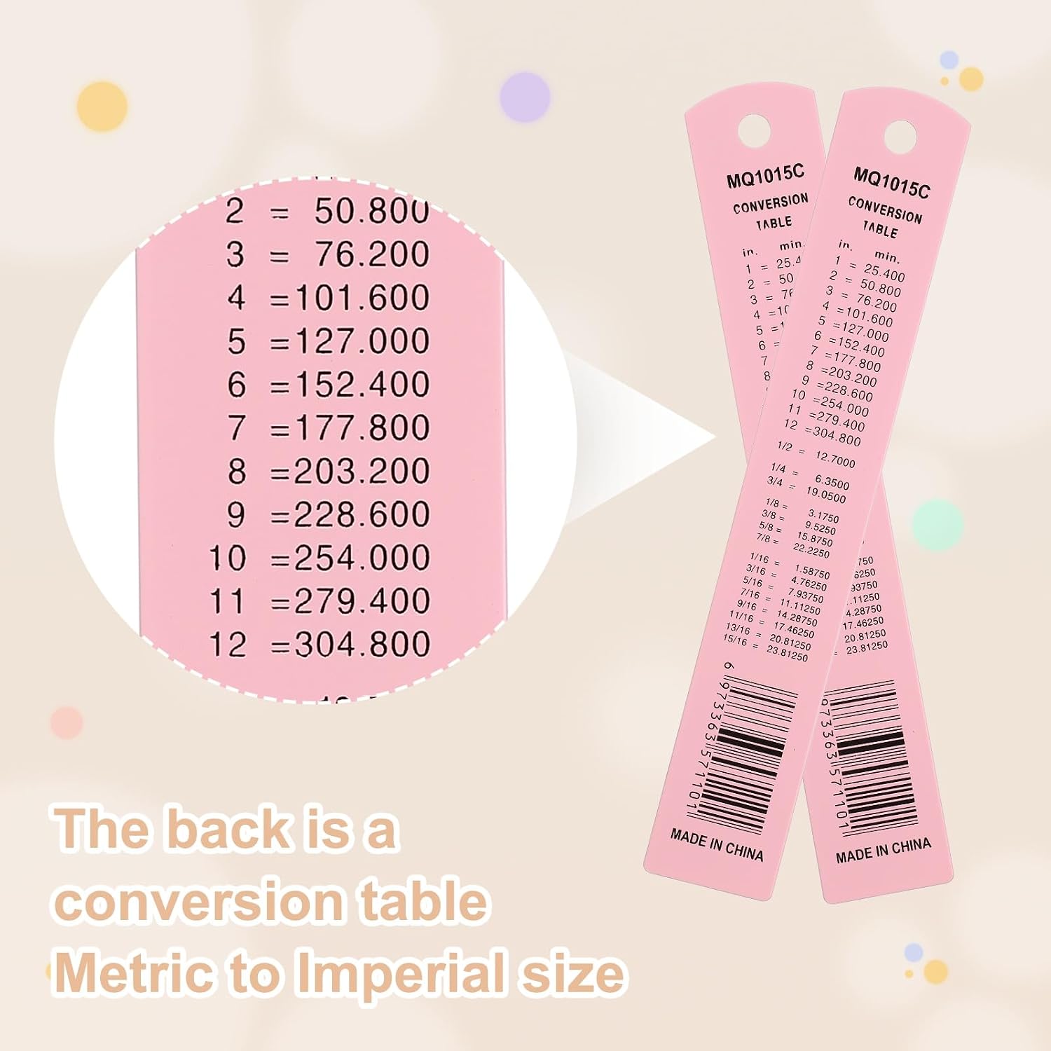 PATIKIL 15cm/6 inch Metal Ruler, Aluminum Alloy Metric Ruler with Inches and Centimeters Precision Measuring for Office Engineering Drafting, Pink
