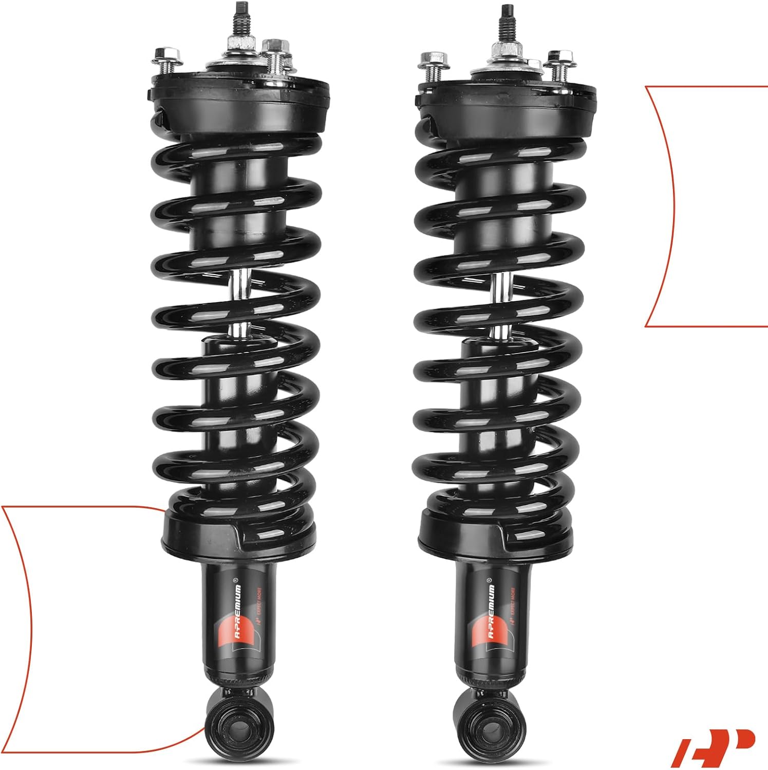 A-Premium Front Strut Assembly Compatible with [RWD] Chevrolet Colorado & GMC Canyon, 2004-2008 - 2x Replacement Suspension Complete Strut Shock Absorber with Coil Spring