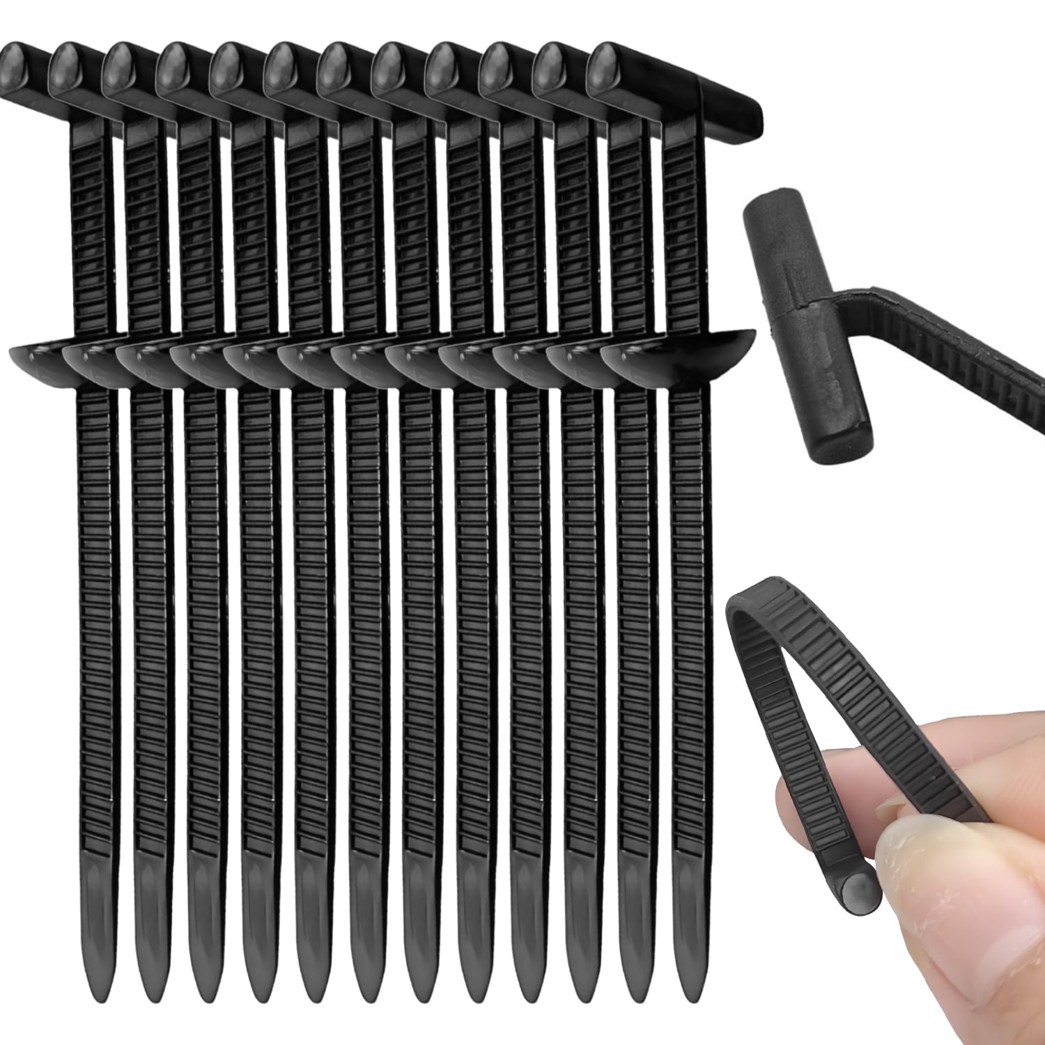 100 Fibbie Universali In Nylon Per Fascette Fermacavi - Foto 14