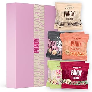 Pändy Gummibärchen ohne Zucker mit 100% Geschmack - 10x50g Probierpaket - zuckerfreie Süssigkeiten (<1g Zucker) - glutenfreie Süßigkeiten - kalorienarme, gesunde Snacks - low carb Bonbons zuckerfrei