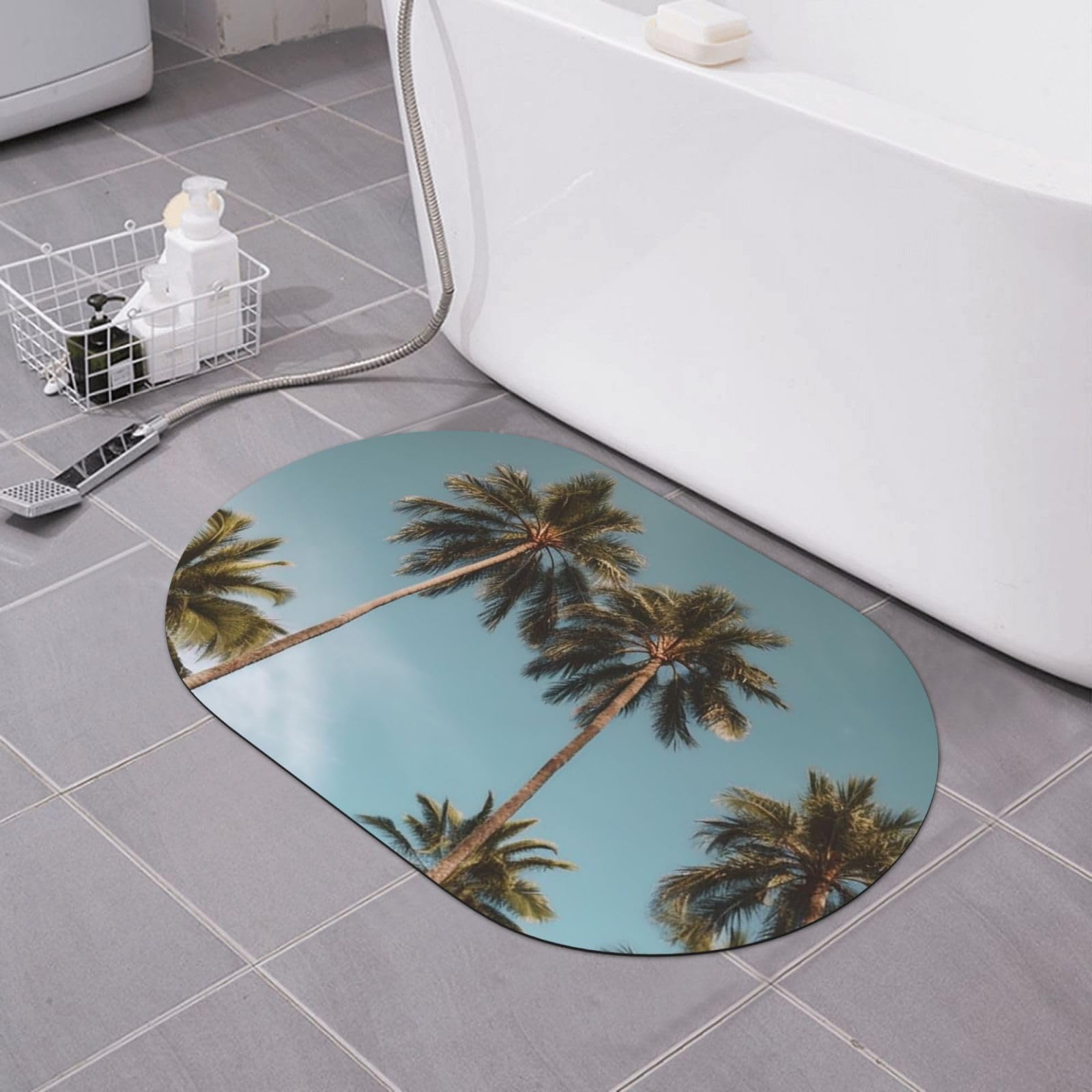Tapis de douche antidérapant palmier 60 cm pour résoudre les problèmes d'humidité