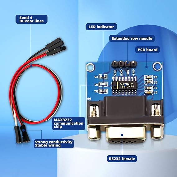 5PCS MAX3232 RS232 to TTL Converter Module 3.3V-5V for Arduino MCU