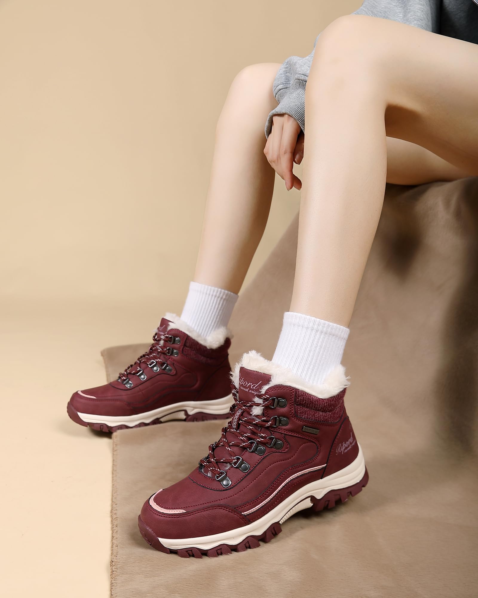 Scarpe invernali da donna, calde, da trekking, da neve, 36-41