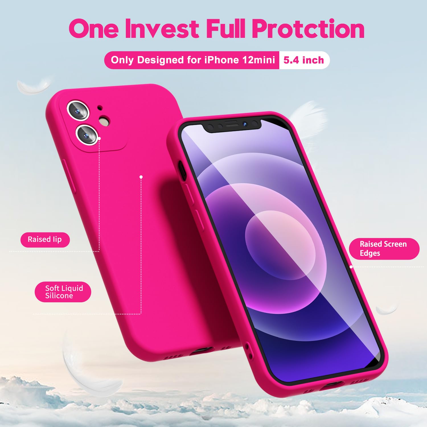 oakxco for iPhone 17 Pro Max Phone Case Liquid Silicone, Cute Thin Slim Grip Soft Rubber Gel for Women Men, Smooth Matte TPU Plain Solid Color Girly Simple Case with Camera Cover, Light Pink — view 1804