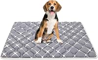 Bubblebear Dog Crate Mat 36x23 - Ultra Soft Washable Anti-Slip Kennel Pad, Stain-Hiding Dark Color for Small Medium Large Dogs