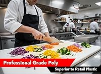 Vista 4 de Thirteen Chefs Tabla de cortar extra grande de 30 x 18 pulgadas para carnes, caza y pescado, plástico HDPP de 1/2 pulgada de grosor para servicio