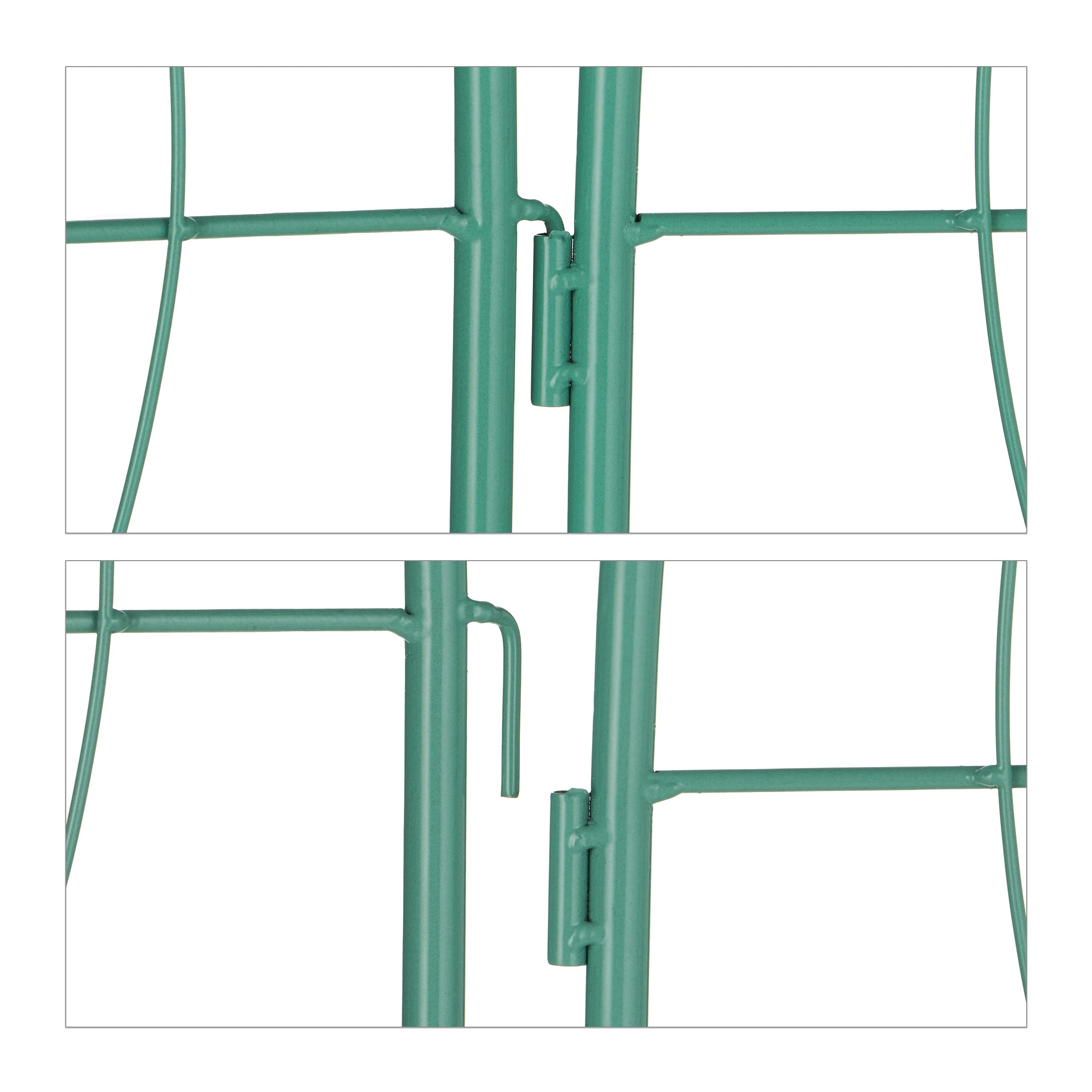 Relaxdays Soportes para Plantas, Set de 2, 150 x 50 cm, Autónomos, Enrejado con Estacas, Enredaderas y Rosales, Verde