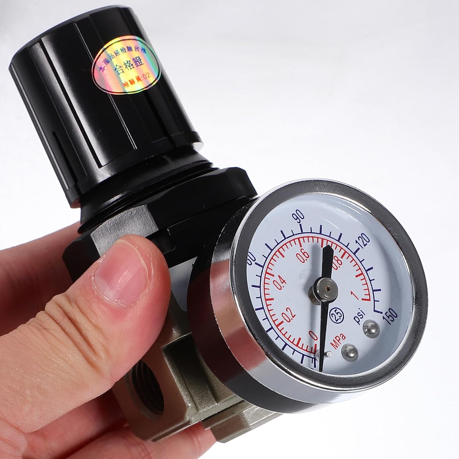 Air Compressor Pressure Regulator with Gauge Internal Thread Npt Aluminum Alloy for Precise Industrial Air Pressure Control