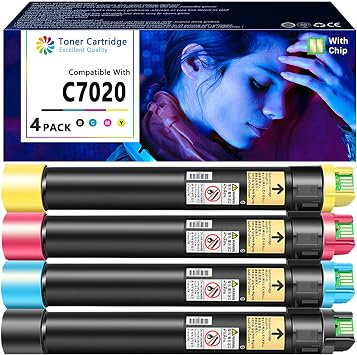 C7020 Toner Cartridges Compatible for Xerox C 7020 106R03737 106R03740 106R03739 106R03738 Toner for Xerox Versalink C7020 C7025 C7030 Printers