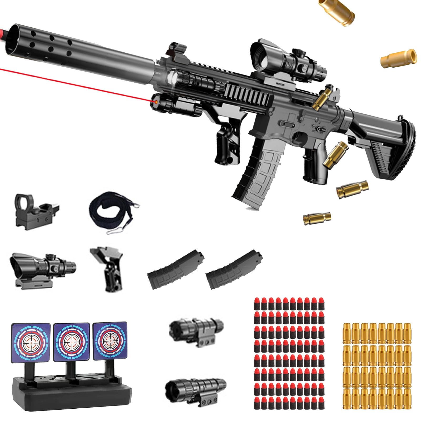 Spielzeug Pistole,Schaumstoff-Blaster,Soft Foam Bullet Blaster Toy,Schaumstoff-Blaster Toy Gun,Soft Foam Bullet Toy,Blaster Toy Gun,Sicherheitstraining oder Spiel,für 14+