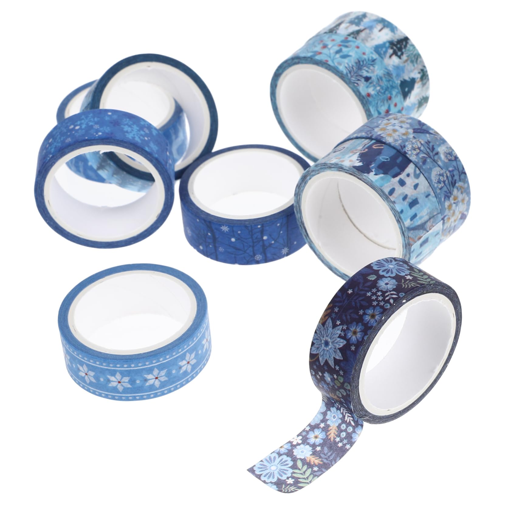 VILLCASE 5 Juegos Cintas De Manualidades Navideñas Papel De De Navidad Nieve Falsa Decoraciones De Fiesta Cinta Washi Navidad Cinta Washi Para Estudiante Papel Japones 10 Rollos * 5