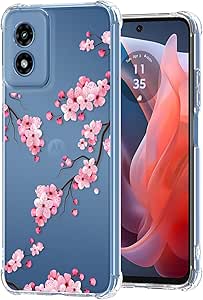 Buleens Astronaut Phone Case For Moto G Power 2021 - Cute Girly Stand Cover With Gold Corners