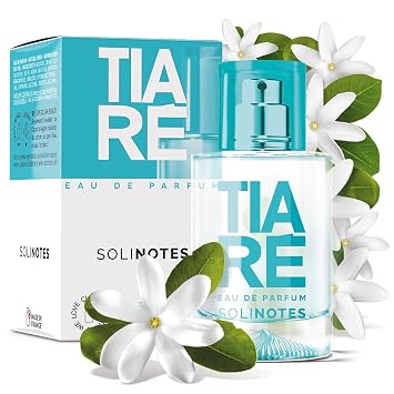 Solinotes Tiare Eau de Parfum, Coconut & Tiare Flower, Vegan, 1.7 Fl Oz