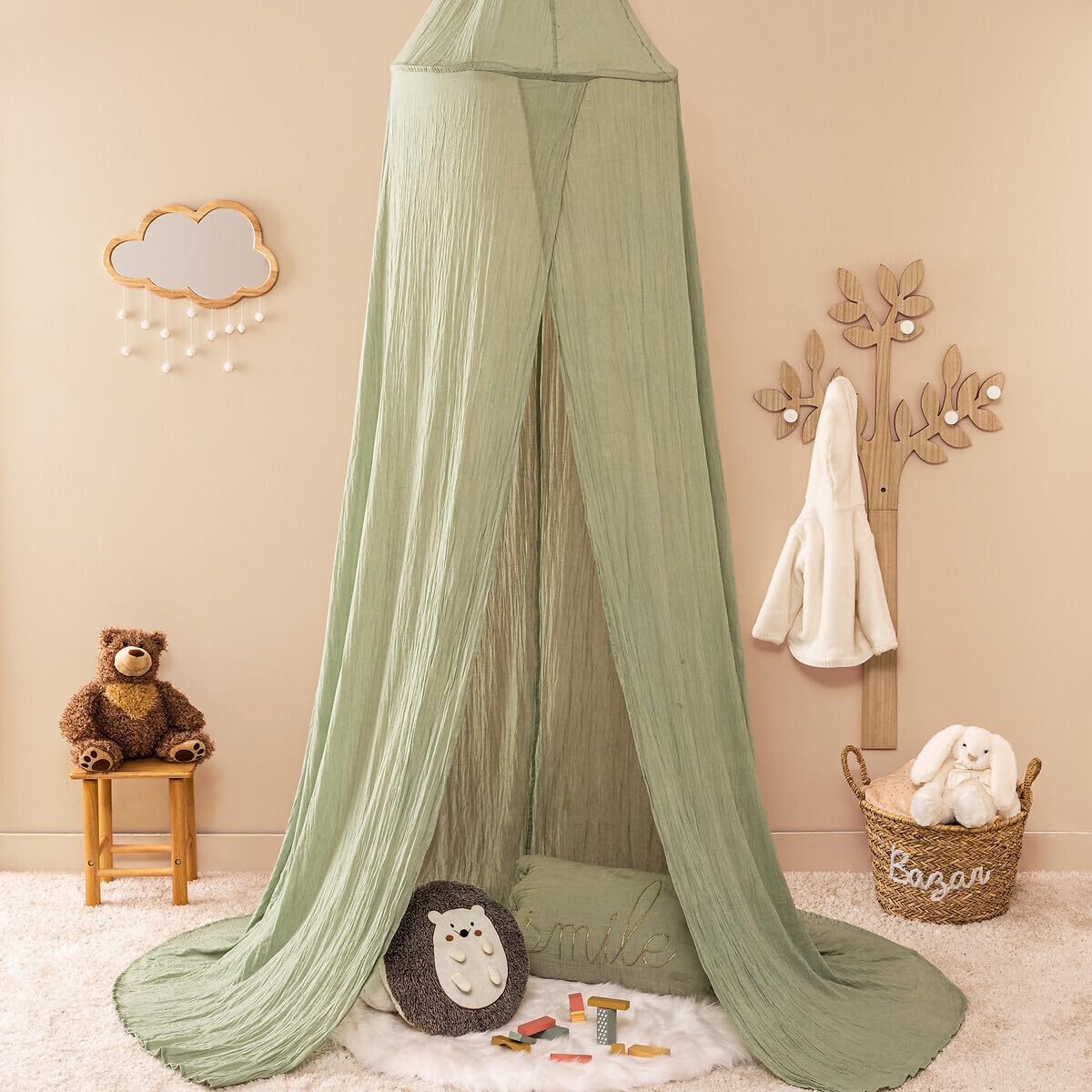 Atmosphera - Ciel de lit Lili en Gaze de Coton H350cm
