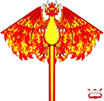Dragon Kite for Children, Outdoor Toy Kites for Kids Ages 4-8 Easy to Fly
