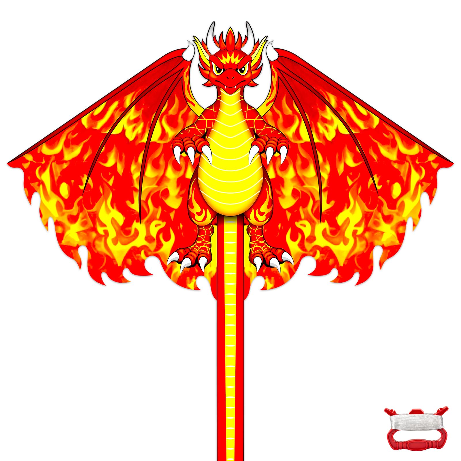 Huge Dragon Kite for Kids and Adults Ages 4-8 Easy to Fly with Long Tail, Beach Kite for Children, Park Outdoor Activities Games & Family Trip — image 1