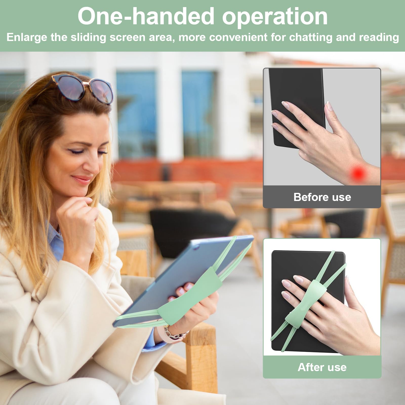 Verde Matcha Supporto per Lettura A Letto per Kindle Paperwhite, Compatibile con Kindle Oasis/Kobo/Tablet 4.7-8"