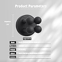 Vista 7 de 4 soportes para cepillos de dientes autoadhesivos de silicona, impermeable, soporte de baño montado para colgar llaves, ropa, toalla, cable