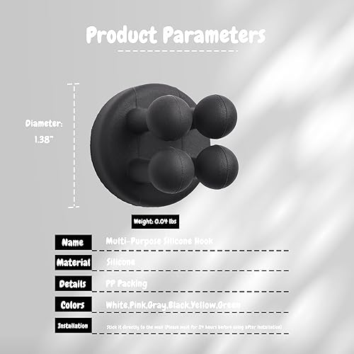 Miniatura 7 de 4 soportes para cepillos de dientes autoadhesivos de silicona, impermeable, soporte de baño montado para colgar llaves, ropa, toalla, cable para