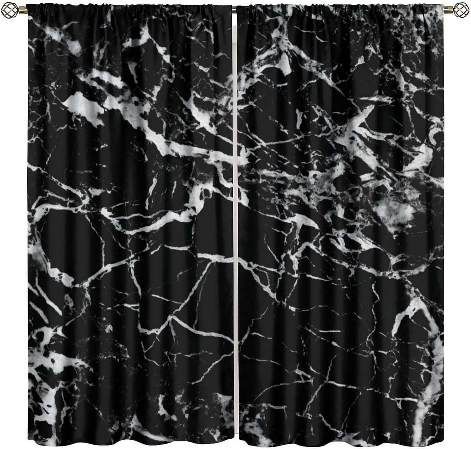 Rideaux occultants 3D impression numérique marbre isolant thermique à oeillets