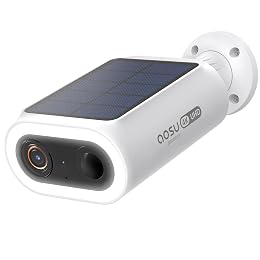 aosu SolarCam P1 Max, 4K Solar Security Camera Wireless Outdoor, Integrated Solar Powered, AI Perimeter Detection for Home Security, Color Night Vision, Easy to Install, No Subscription Required