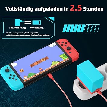39W Power Supply 15V 2.6A Fast Charging Charger for Switch/Switch Lite/Switch Dock/Switch OLED/Switch Pro Controller Supports TV Mode Charging Cable USB C/Type C
