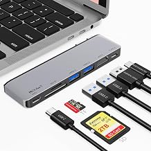 USB C Hub for MacBook Pro/Air M5 M4 M3 M2 M1 2025-2018 13" 14" 15" 16", 7 in 2 MacBook Multiport Adapter Dongle Accessorie