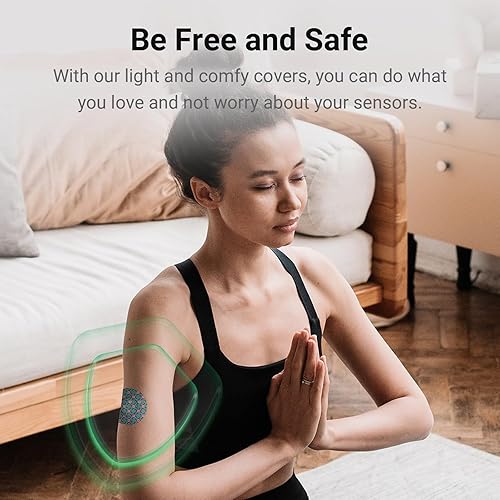 Miniatura 9 de Freestyle Libre - Parches adhesivos con 2 sensores, protector de cinta de sensor estampado, cinta CGM, 16 piezas coloridas, impermeables y