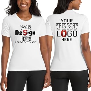 Custom Women's Work Out Tshirts, Dry Fit Gym Shirt, Custom Image & Text, Personalized Women's Athletic Tee