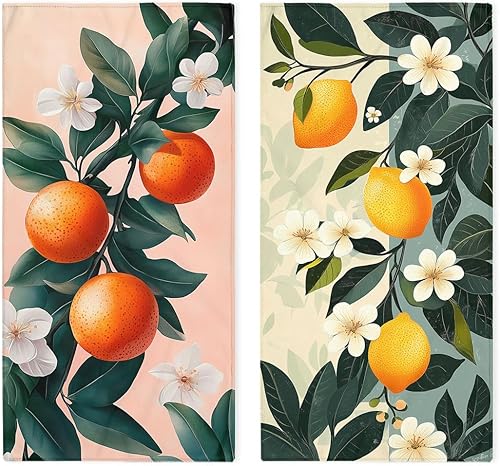 Miniatura 19 de Juego de 2 toallas de mano de mediados de siglo, colores retro atómicos modernos de los años cincuenta, toalla para baño, cocina, ligera, Mediados