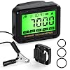 Tachometer Chainsaw Tachometer LCD Speedometer with Wireless Induction RPM Speedometer Petrol Engine Lawn Mower Night Vision Maintenance Function for Motorcycle Lawn Mower Snowmobile
