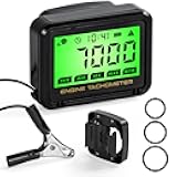 DDayuanwei Small Engine Tachometer, Digital Tachometer Tach Gauge with Clip, Inductive Hour Meter Battery Replacement for Gas Small Engine Cropper Generator Lawn Mower RV Chainsaws Outboard Motor