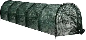 Garden Tunnel Shade Net Cover, Plant Row Cover, Heavy Duty, Green
