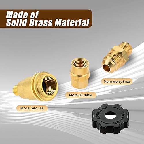 Miniatura 6 de QCC1&POL Kit adaptador de tanque de propano, adaptador de manguera de propano incluye acoplador NPT de 14 pulgadas x 14 pulgadas y conector macho de